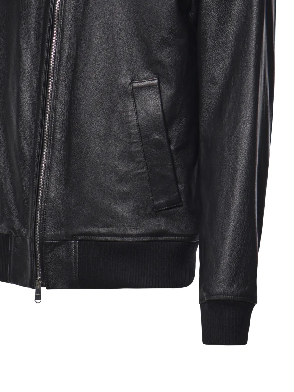DONDUP zip-up leather jacket Zwart