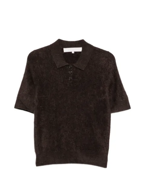 absolut cashmere Margot button-up polo sweater