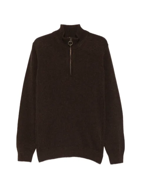 Barbour elbow-patch quarter-zip sweater