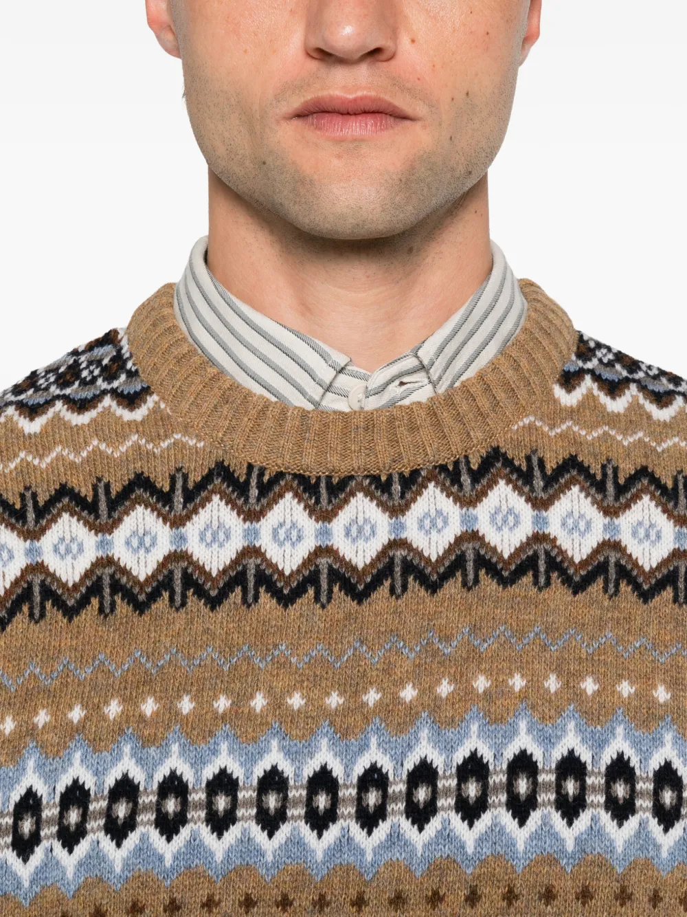 Barbour Fair Isle trui Bruin