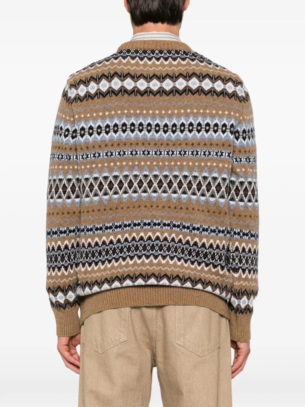 Barbour Fair Isle trui Bruin