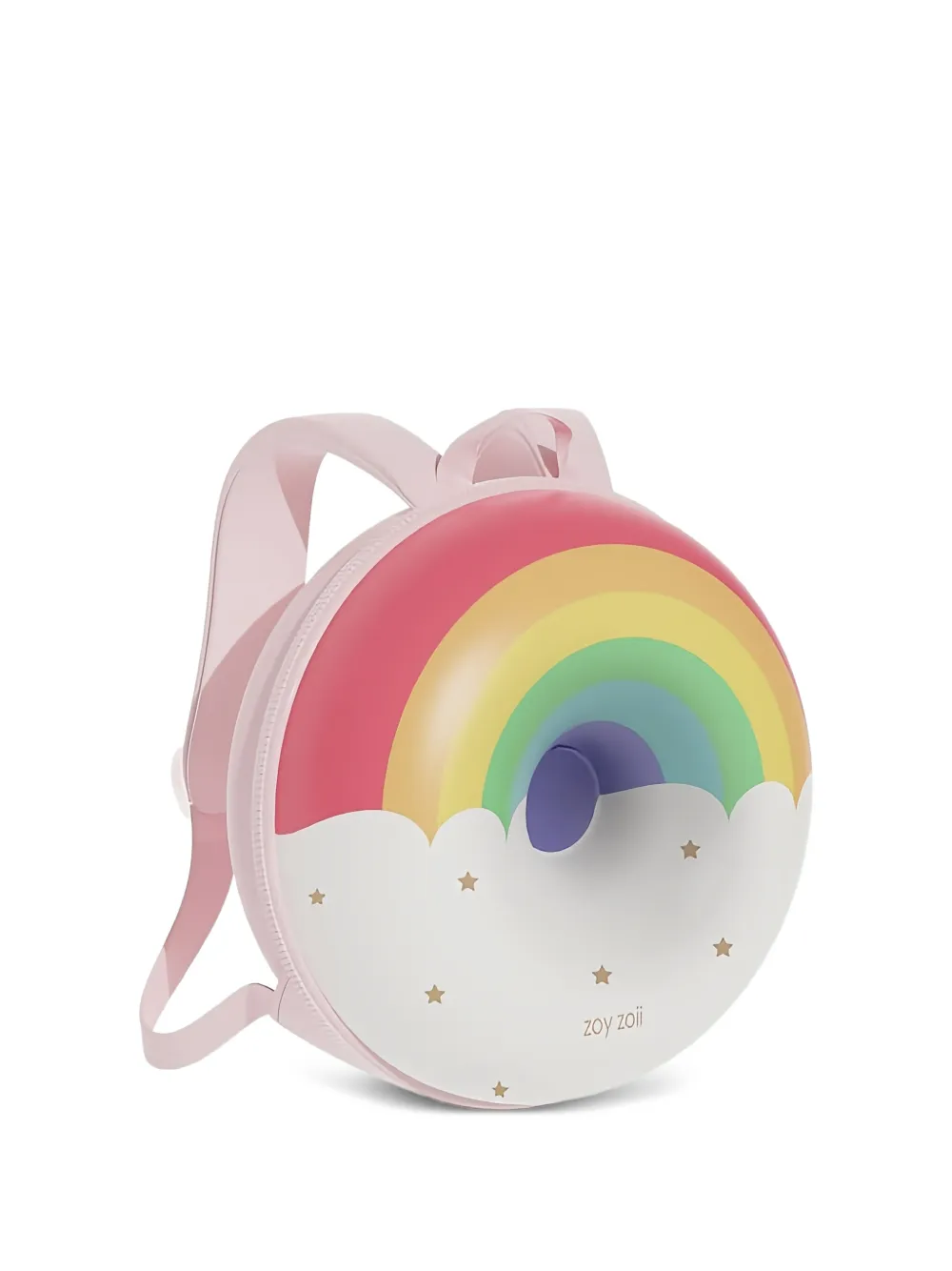 ZOY ZOII KIDS rainbow-print doughnut-shape backpack - Rosa