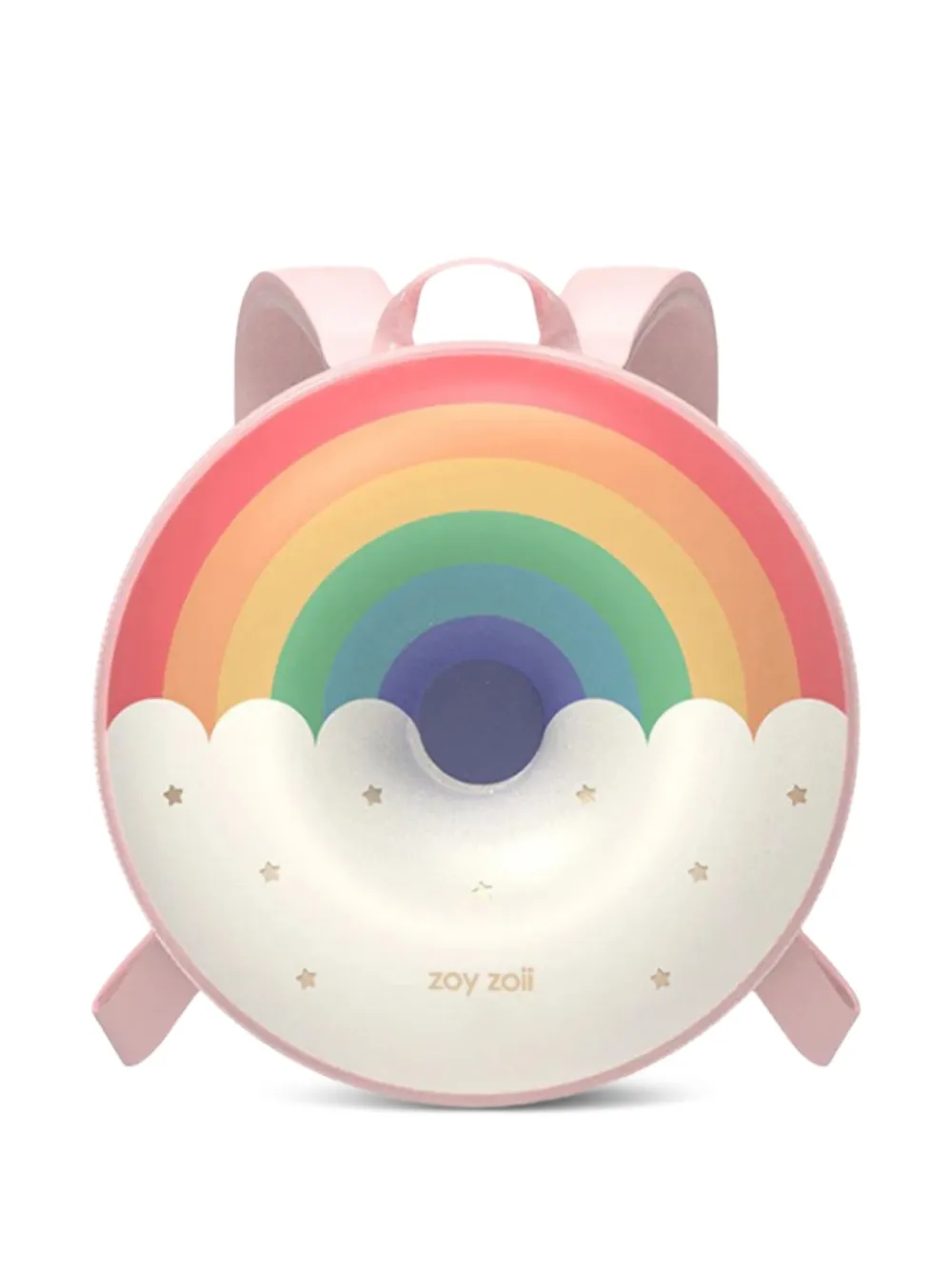 ZOY ZOII KIDS rainbow-print doughnut-shape backpack - Rosa