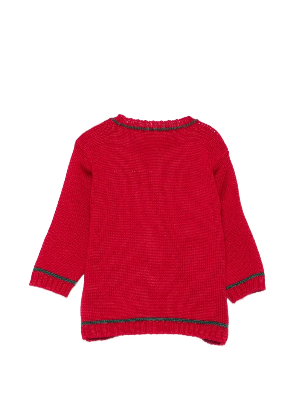 La Stupenderia Vest met geborduurde boom en pompon Rood
