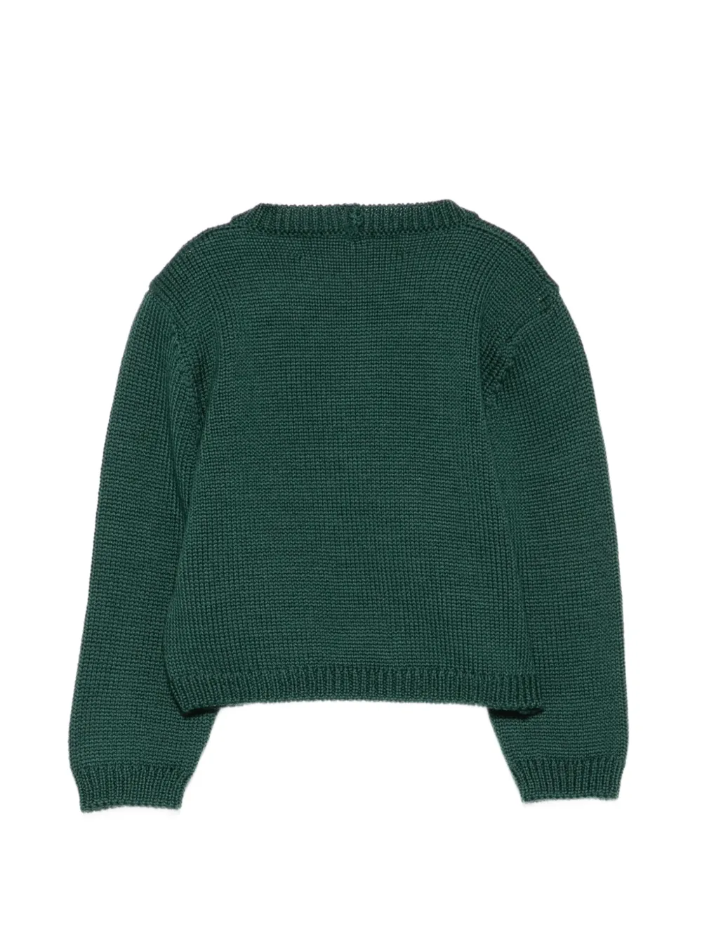 La Stupenderia bow-detail knit cardigan Groen
