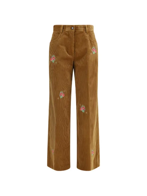 Forte Forte embroidered corduroy wide-leg pants