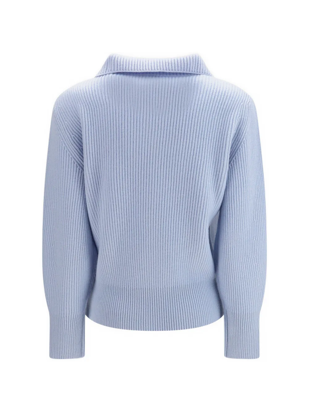 Forte Ribgebreide trui met halve rits Blauw