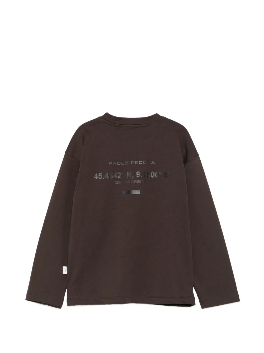 Paolo Pecora Kids logo-print long-sleeve T-shirt Bruin