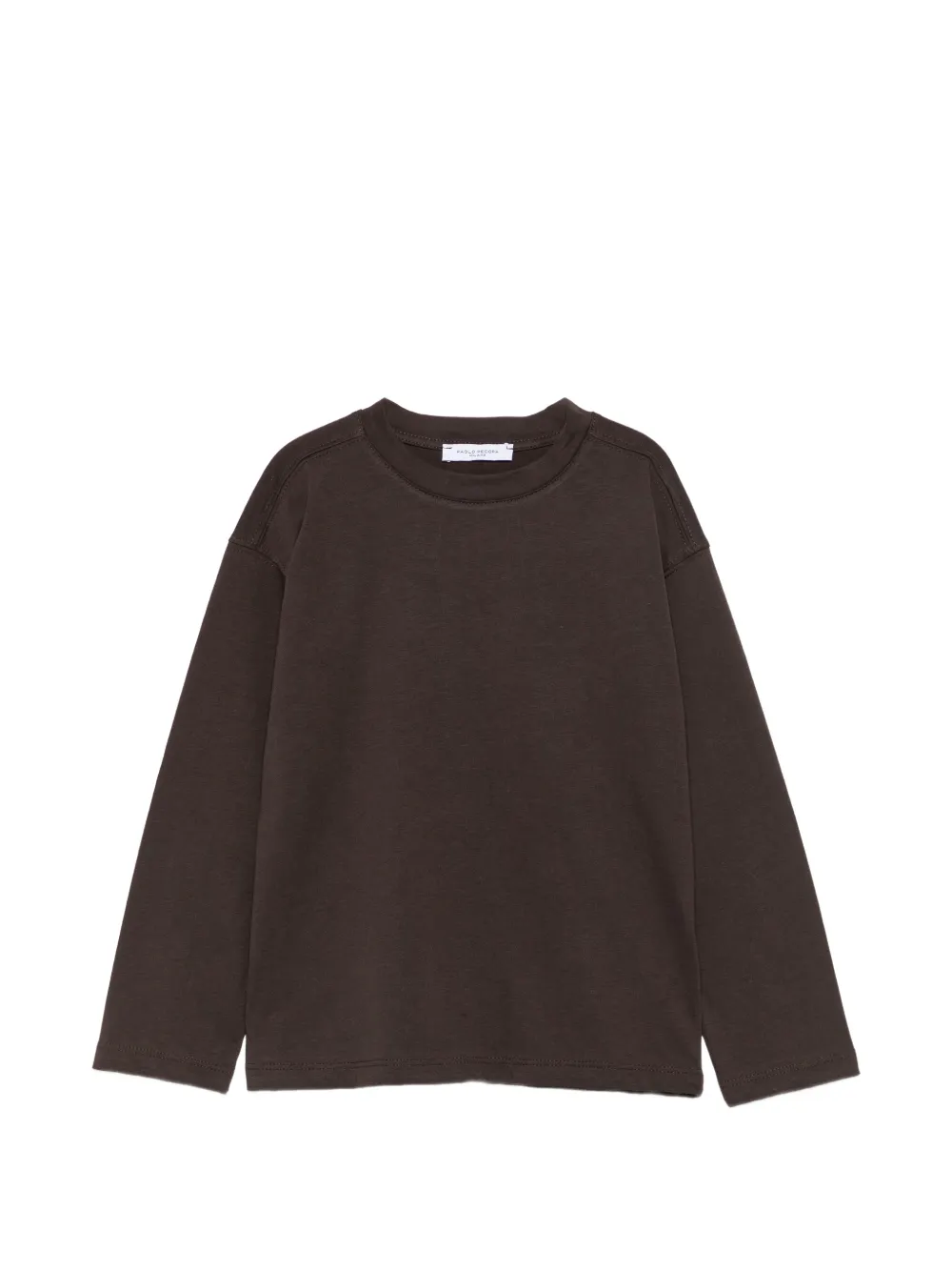 Paolo Pecora Kids t-shirt à logo imprimé - Marron