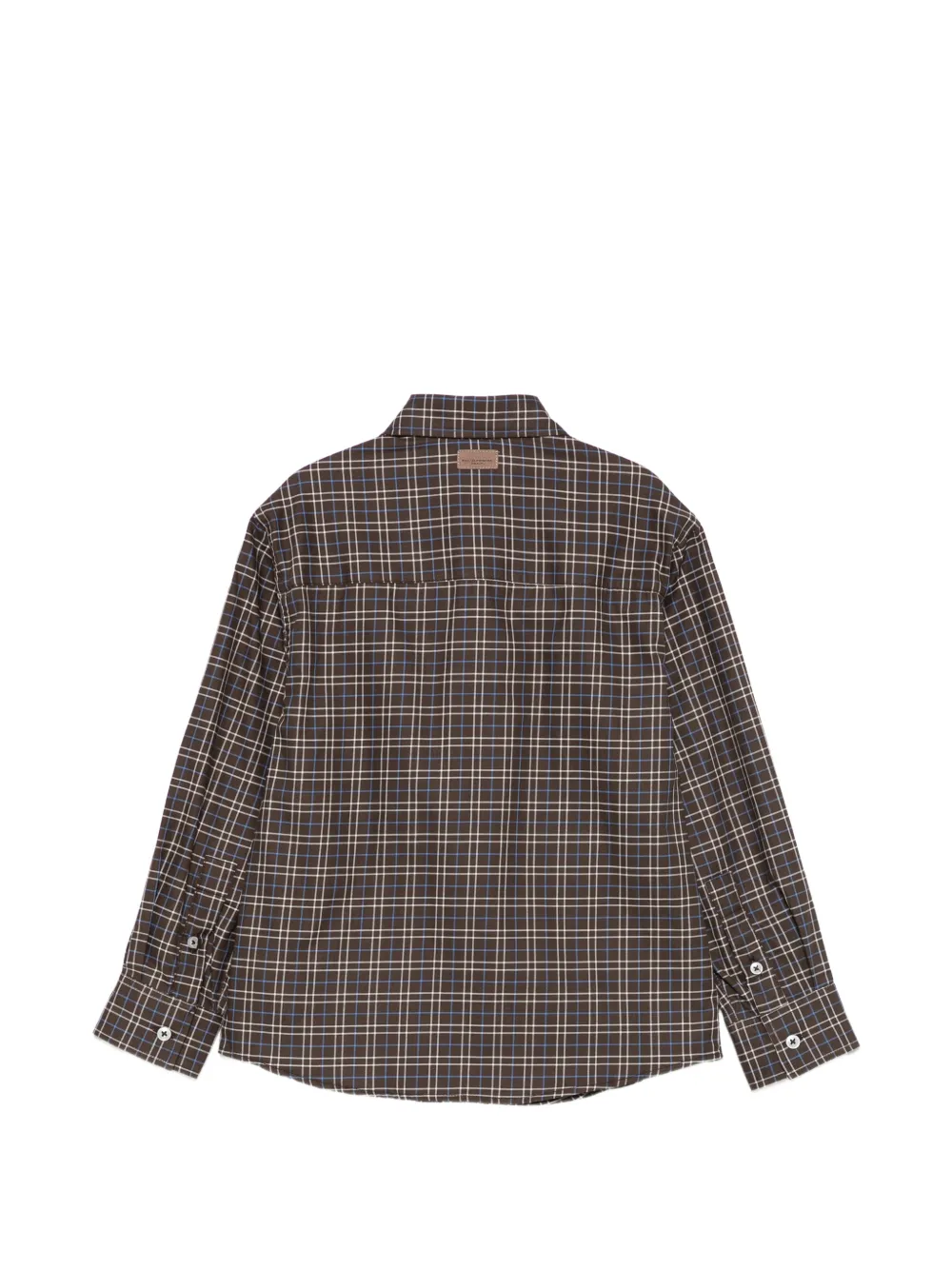 Paolo Pecora Kids check-pattern button-down shirt Bruin