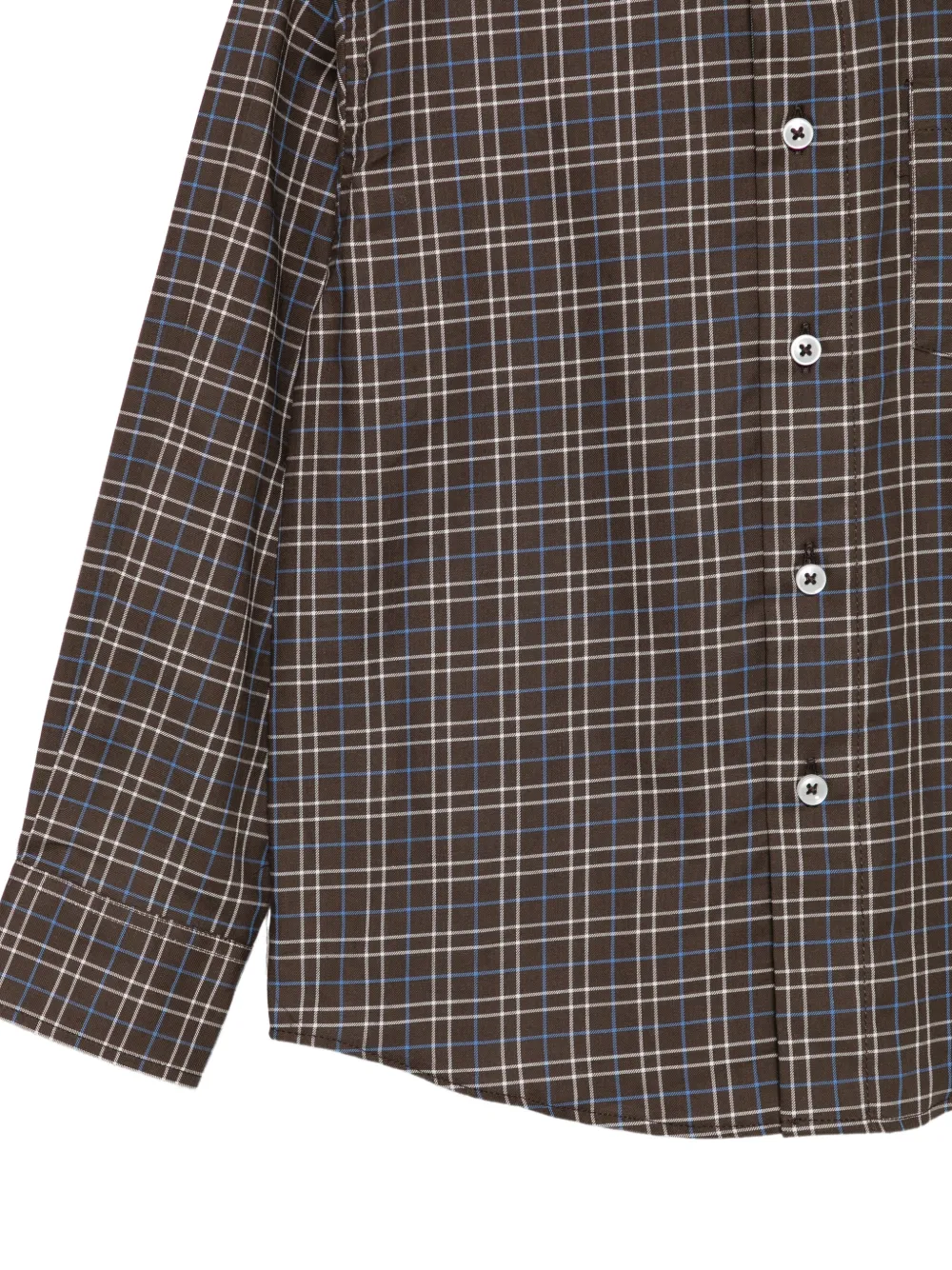 Paolo Pecora Kids check-pattern button-down shirt Bruin