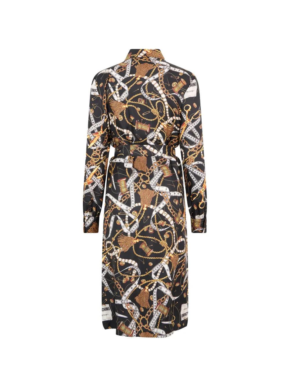 Moschino Midi-jurk met grafische print Zwart