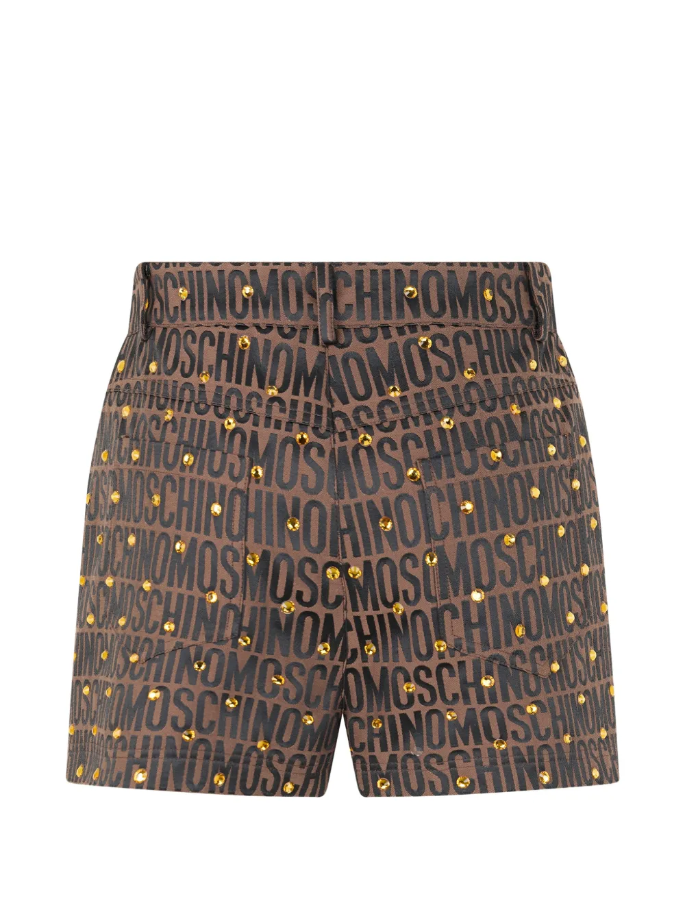 Moschino logo-print crystal-embellished shorts Bruin