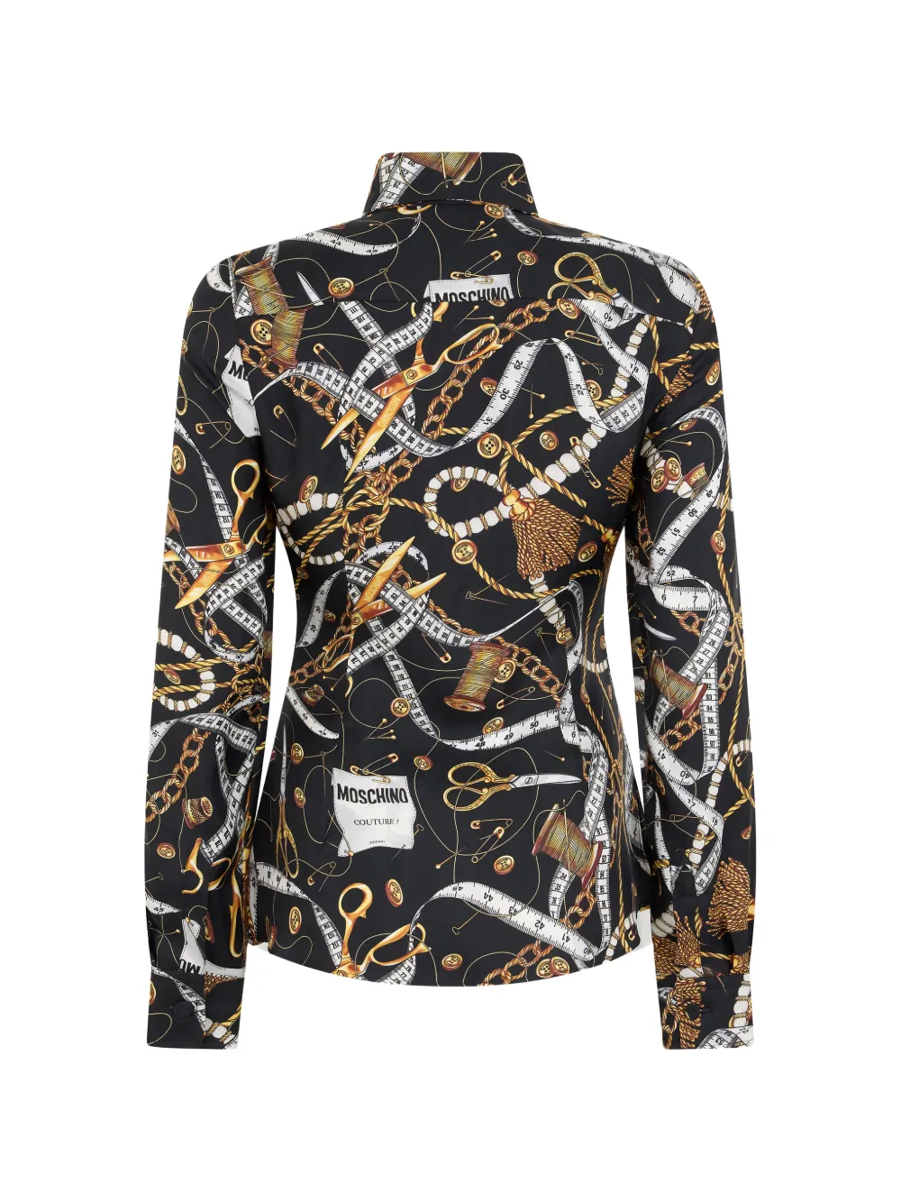 Moschino chain-print shirt Zwart