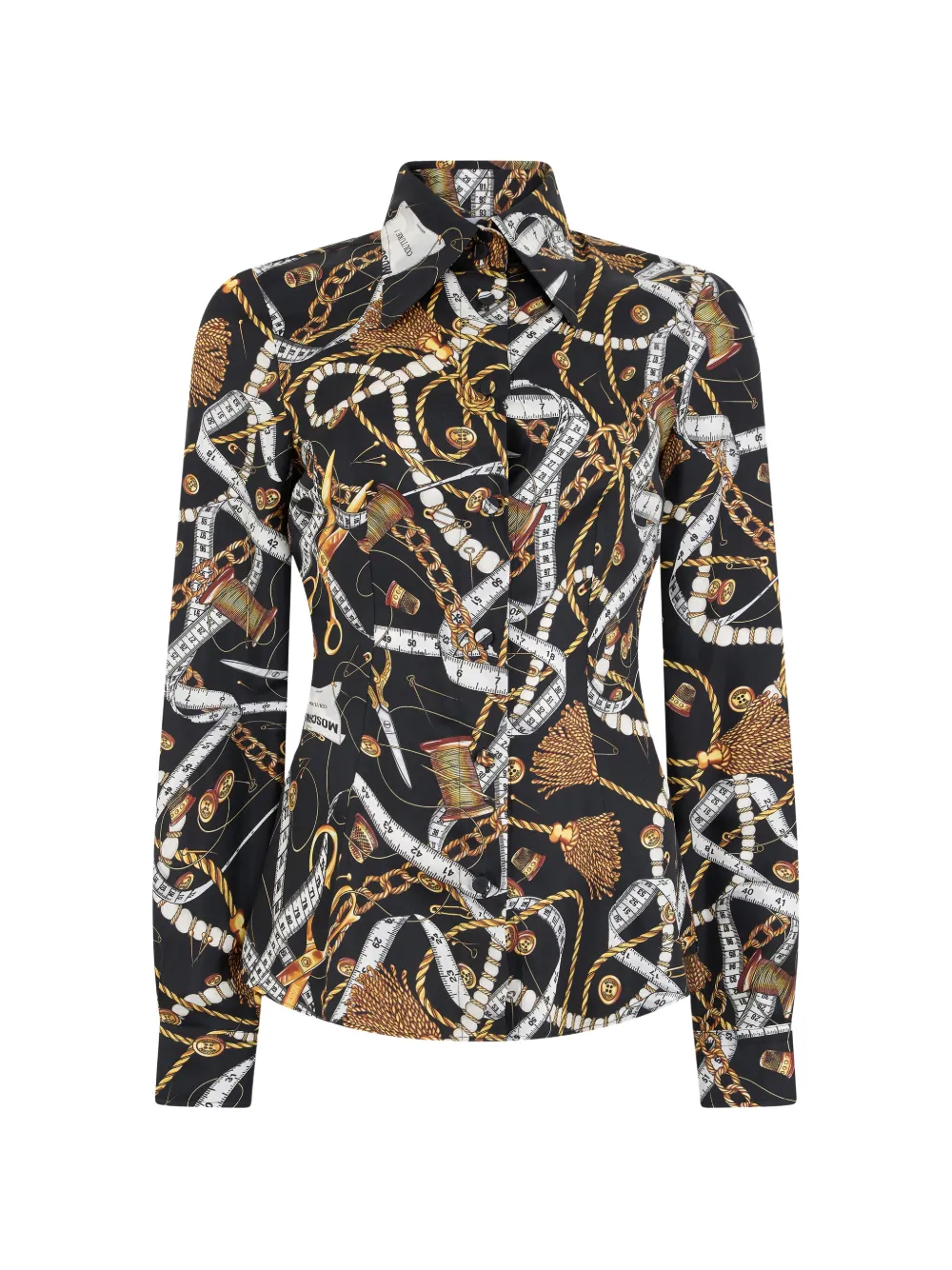 Moschino chain-print shirt Zwart