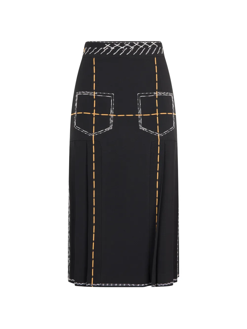 Moschino contrast-stitch skirt · 40