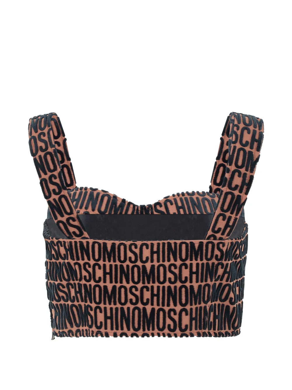 Moschino logo-print cropped top Bruin