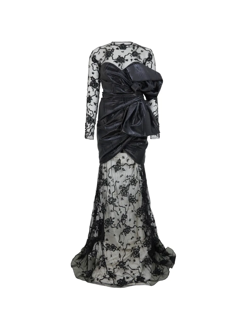 Moschino floral-embroidered maxi dress · 40