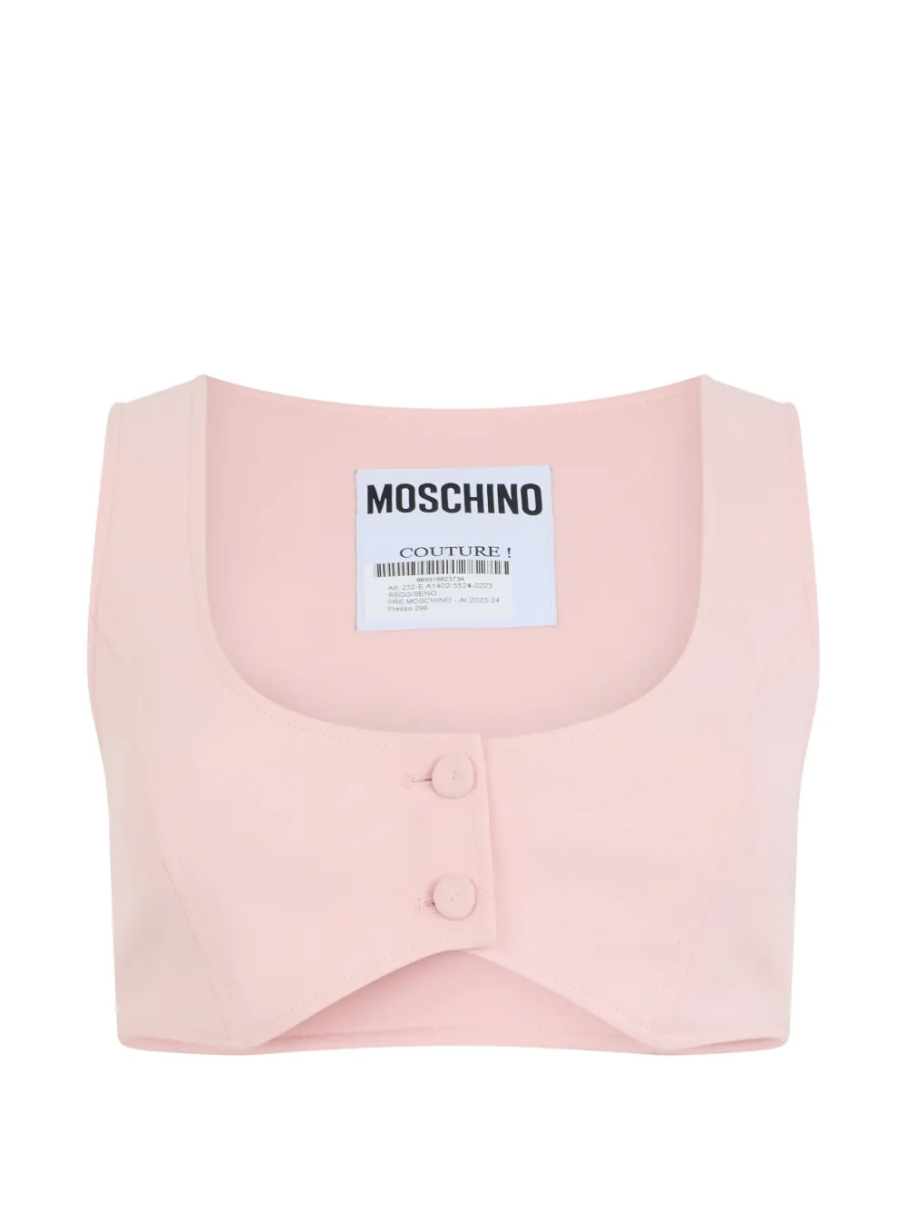 Moschino button-up crop top · 40