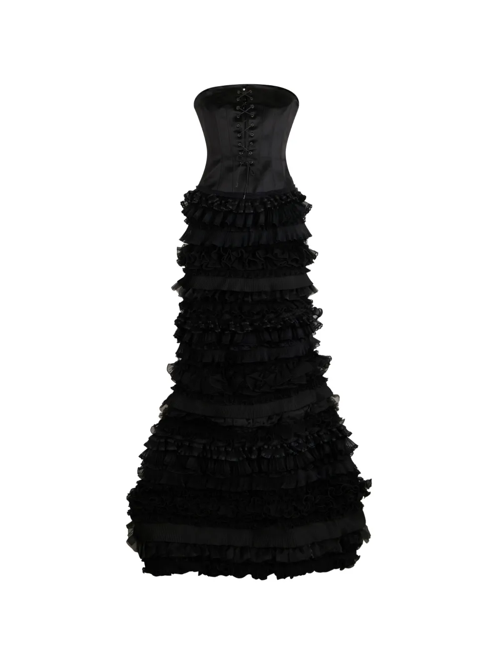Moschino Maxi-jurk met ruches Zwart