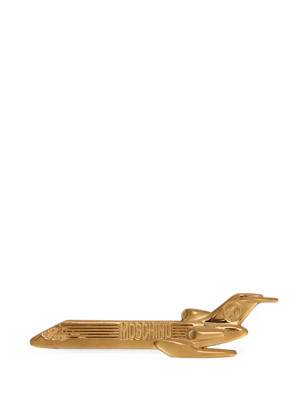 Moschino airplane-shaped brooch - Oro