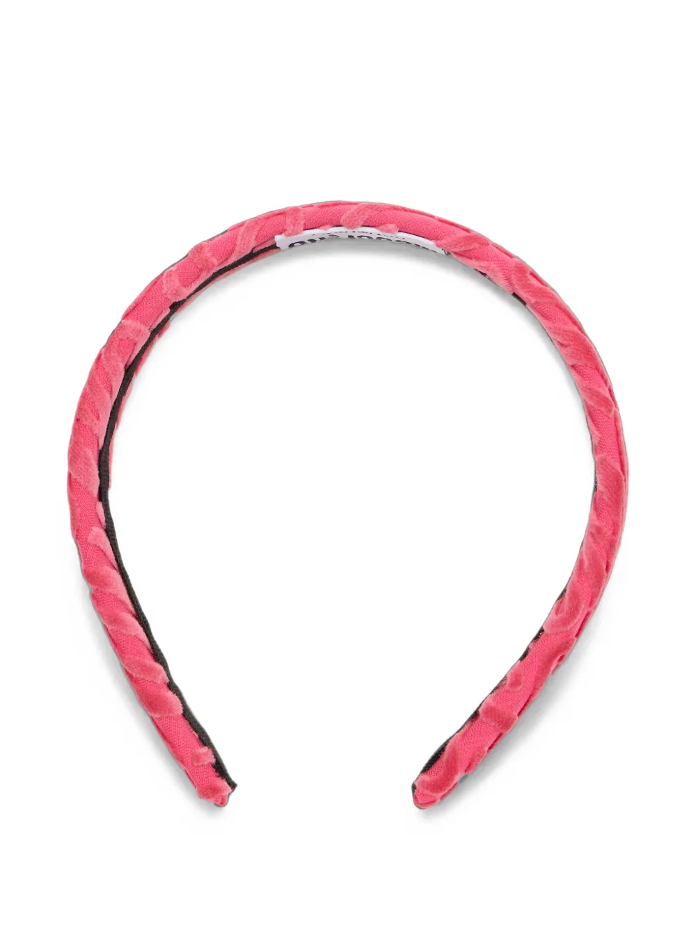 Moschino logo-jacquard velvet-effect headband - Rosa