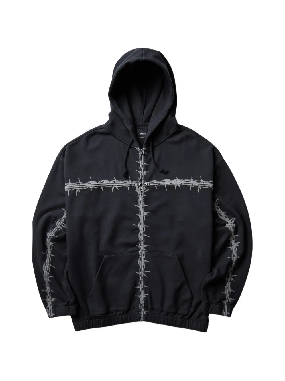 Vans x Slam Jam A.O.D. barbed-wire zip-up hoodie
