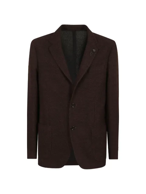 Lardini flower-detail wool blazer