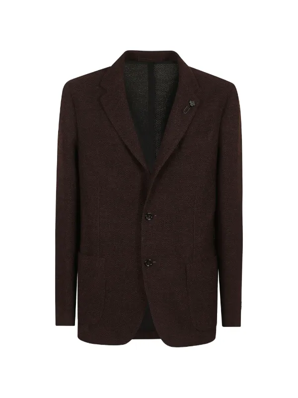 LARDINI リネン Exclusive ブラウン ジャケット 段返り 50 Lardini フローラル ジャケット | ブラウン | FARFETCH JP