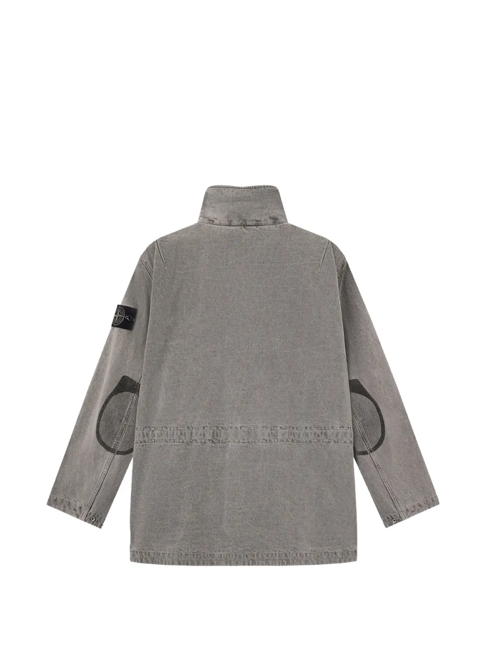Stone Island Q4100064 katoenen gabardine-tc jack met geverfd effect Grijs