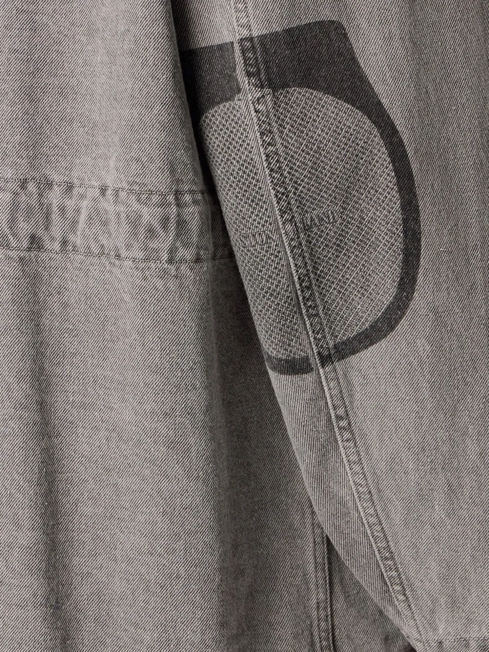 Stone Island Q4100064 katoenen gabardine-tc jack met geverfd effect Grijs