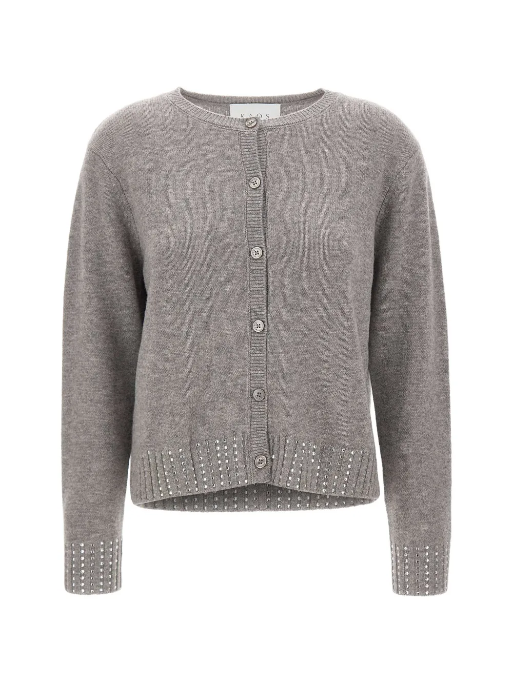 kaos rhinestone-embellished wool cardigan