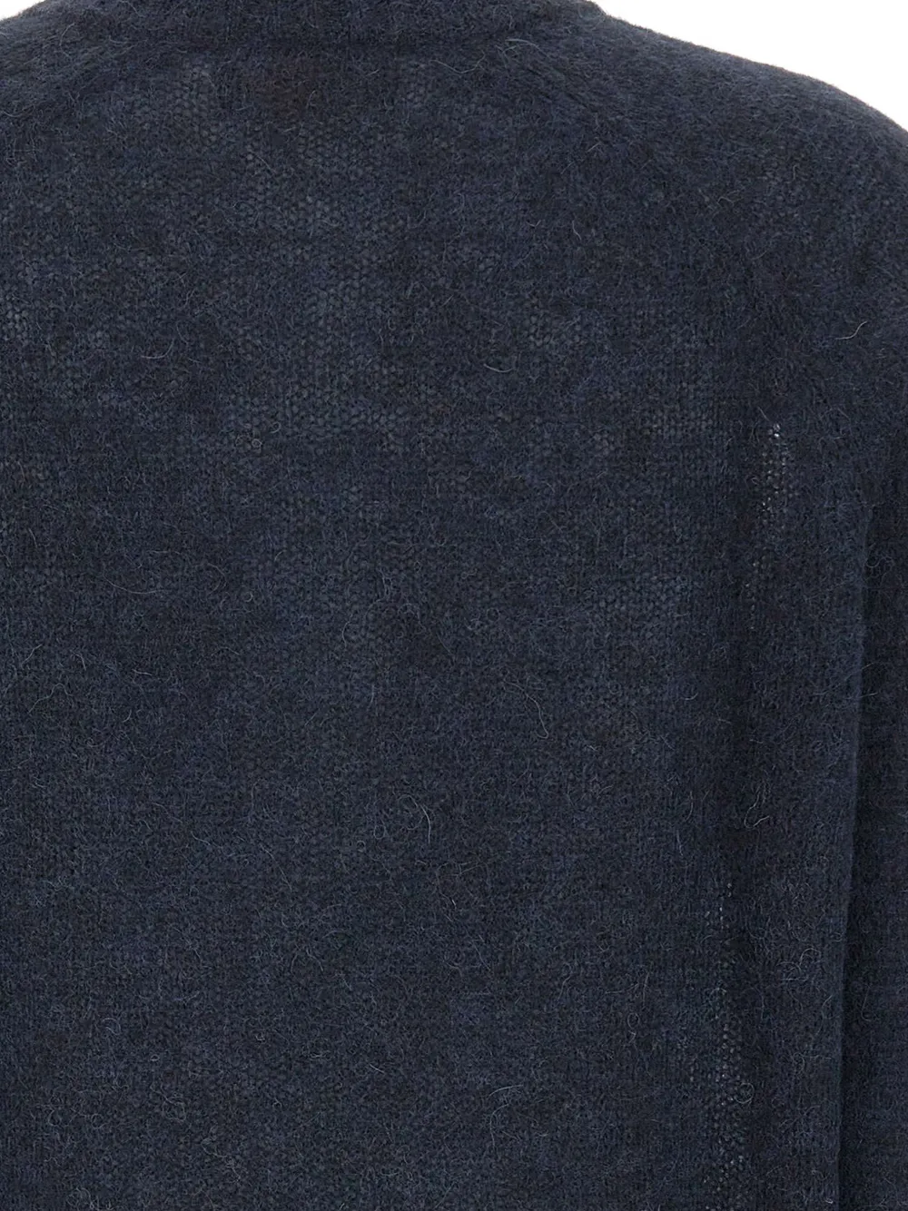 Gran Sasso Trui met hoge hals en knopenbies Blauw