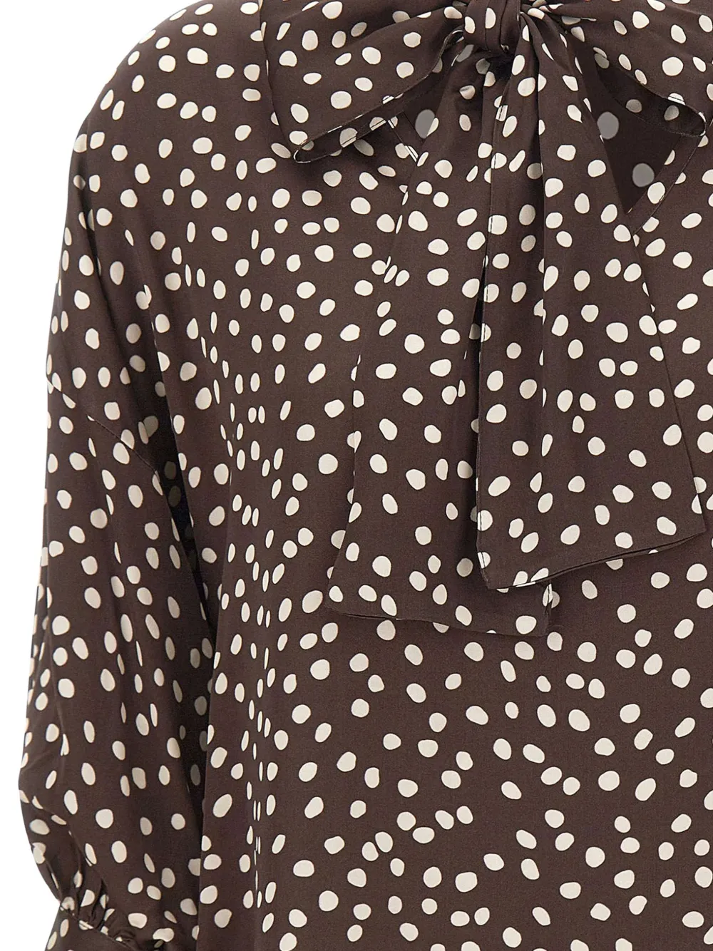 kaos Blouse met stippen Bruin
