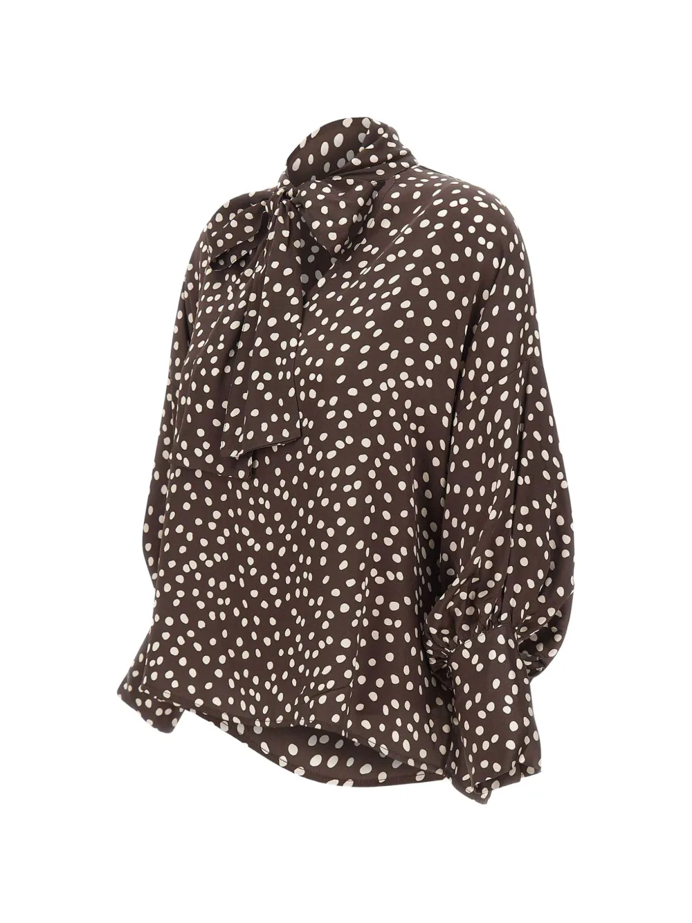 kaos Blouse met stippen Bruin