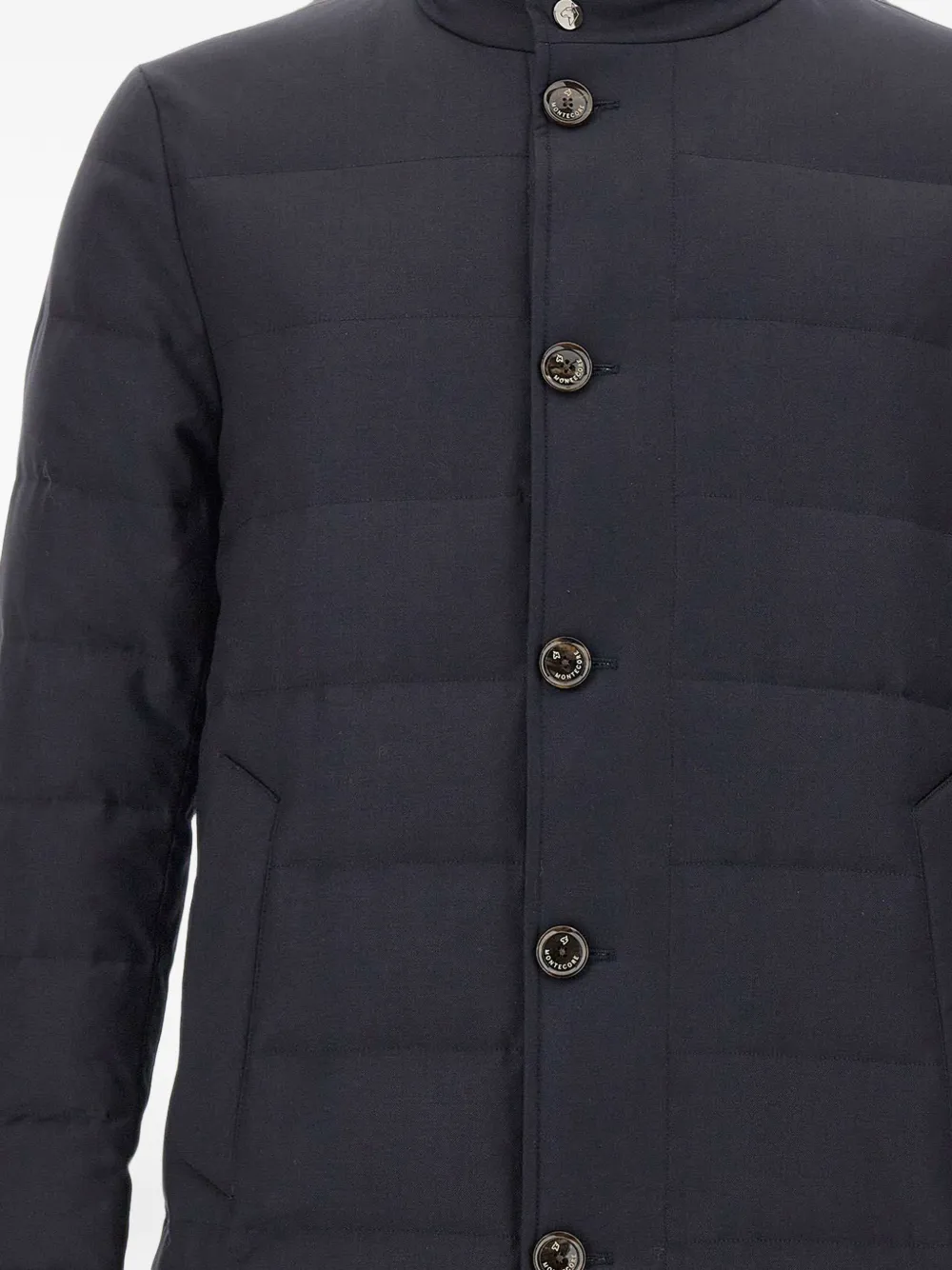 Montecore Gewatteerde jas van scheerwol Blauw