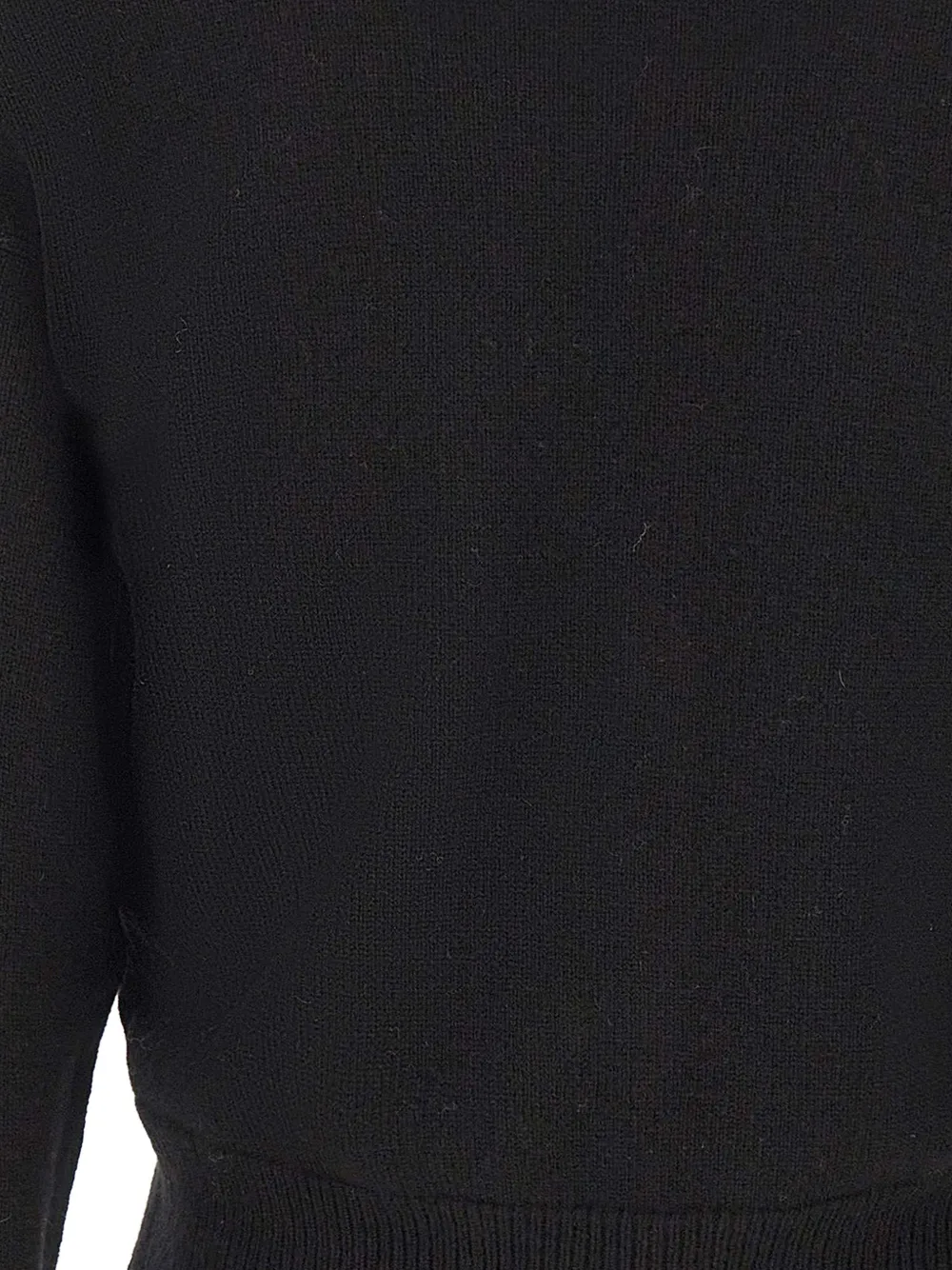Kangra Cropped vest met V-hals Zwart