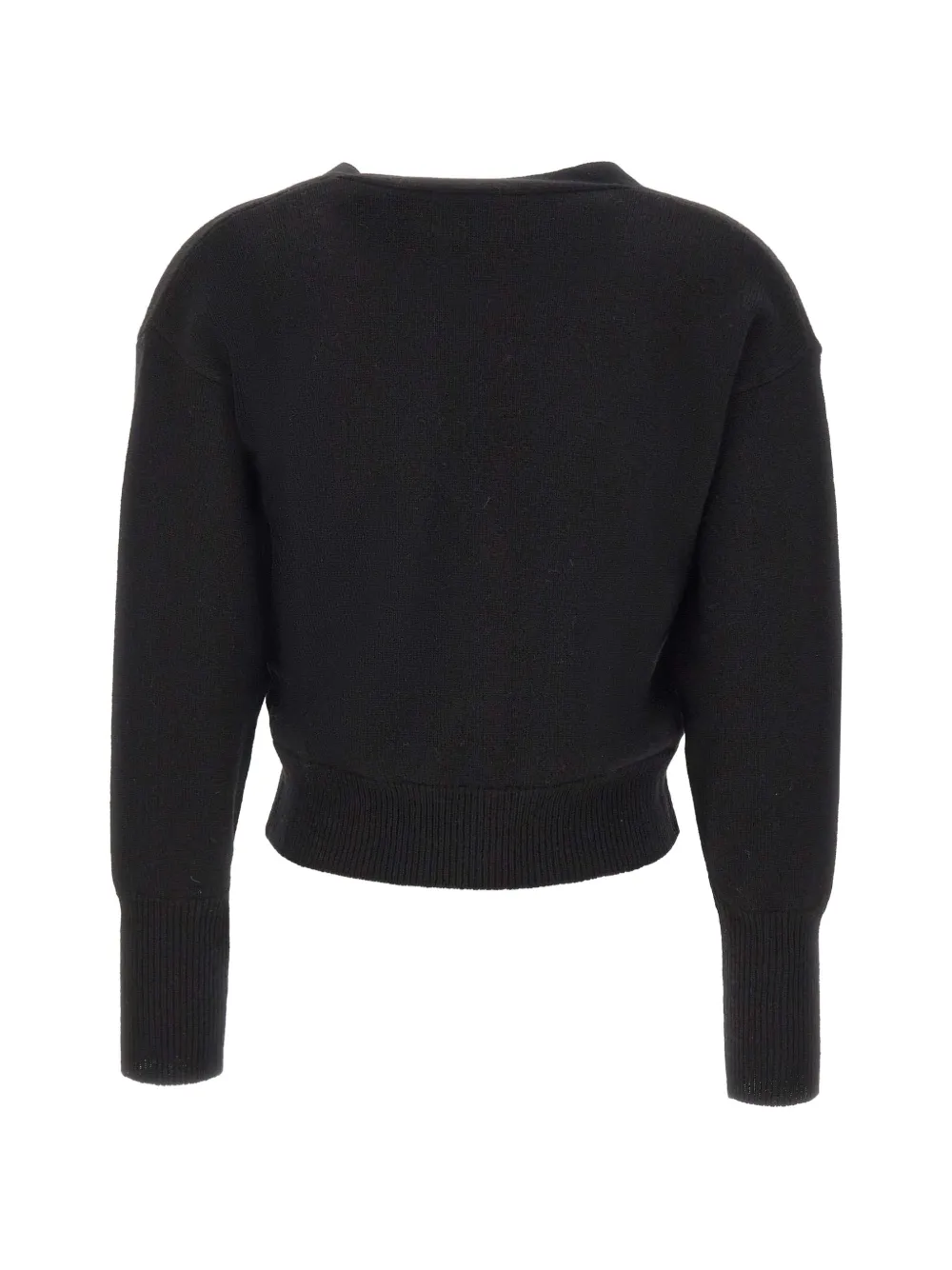 Kangra Cropped vest met V-hals Zwart