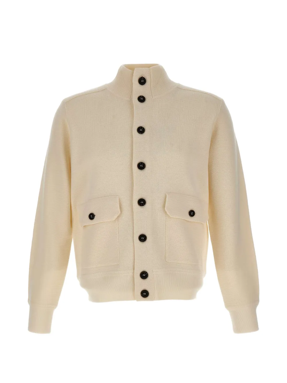 Kangra high-neck button-up cardigan