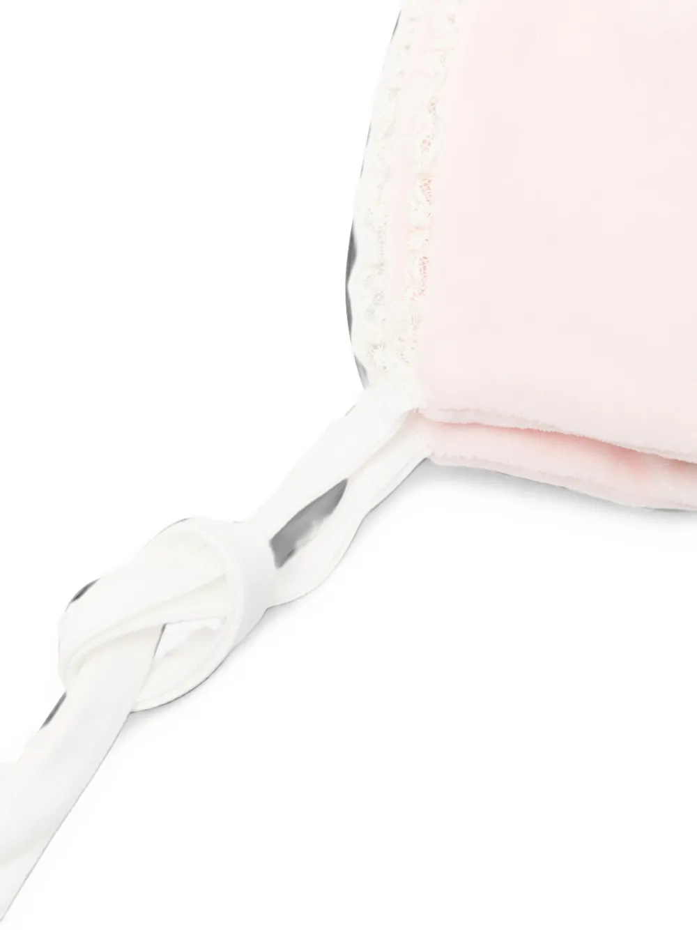 La Stupenderia Hoed met kanten afwerking en striksluiting Roze