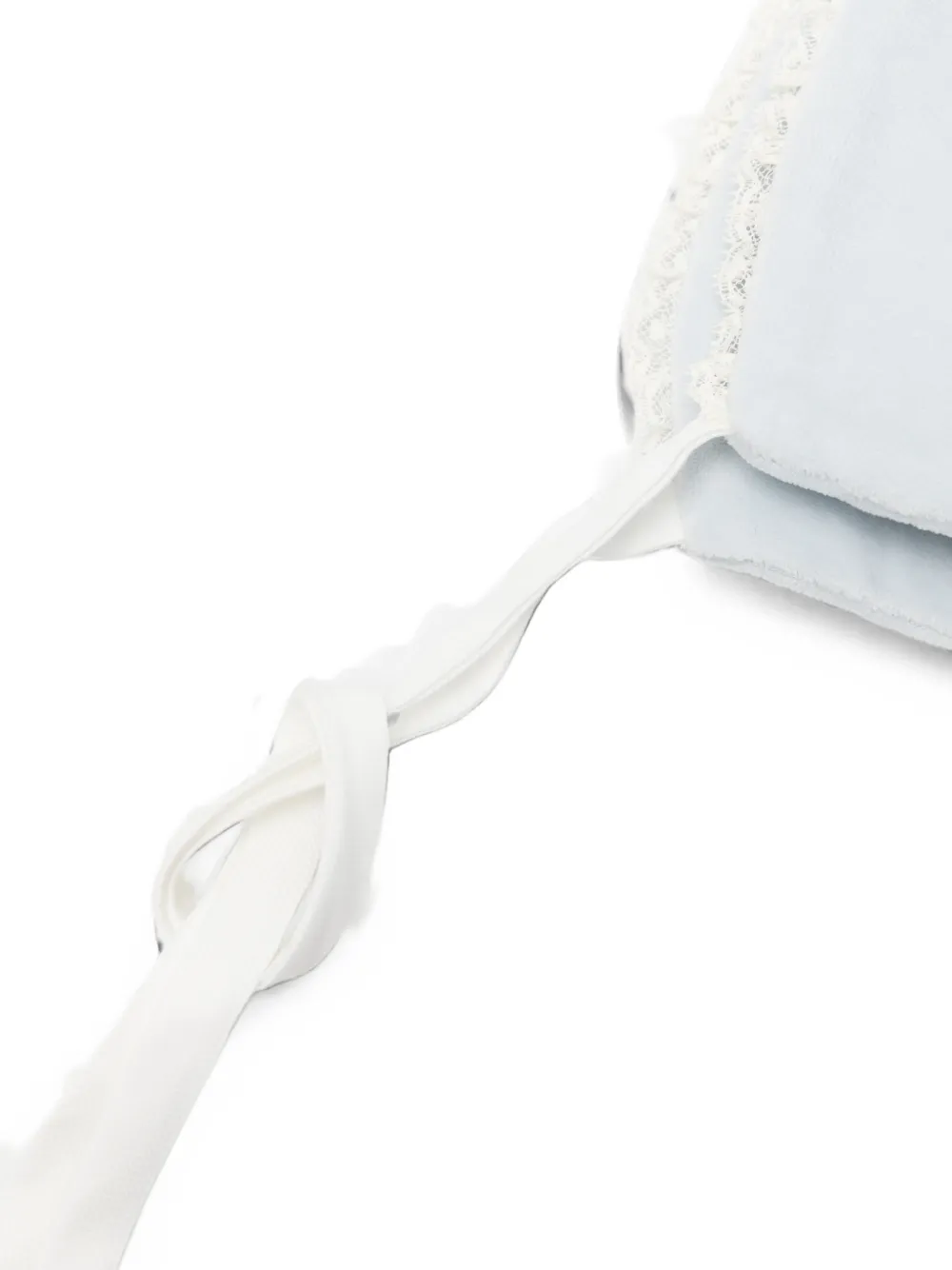 La Stupenderia Hoed met kanten afwerking en striksluiting Blauw