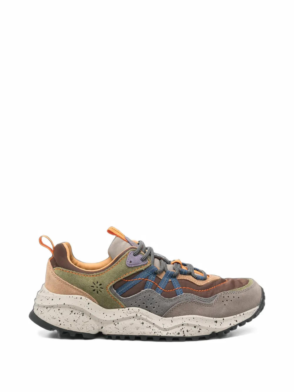 FLOWER MOUNTAIN Sanchia panelled speckled-sole sneakers - Braun