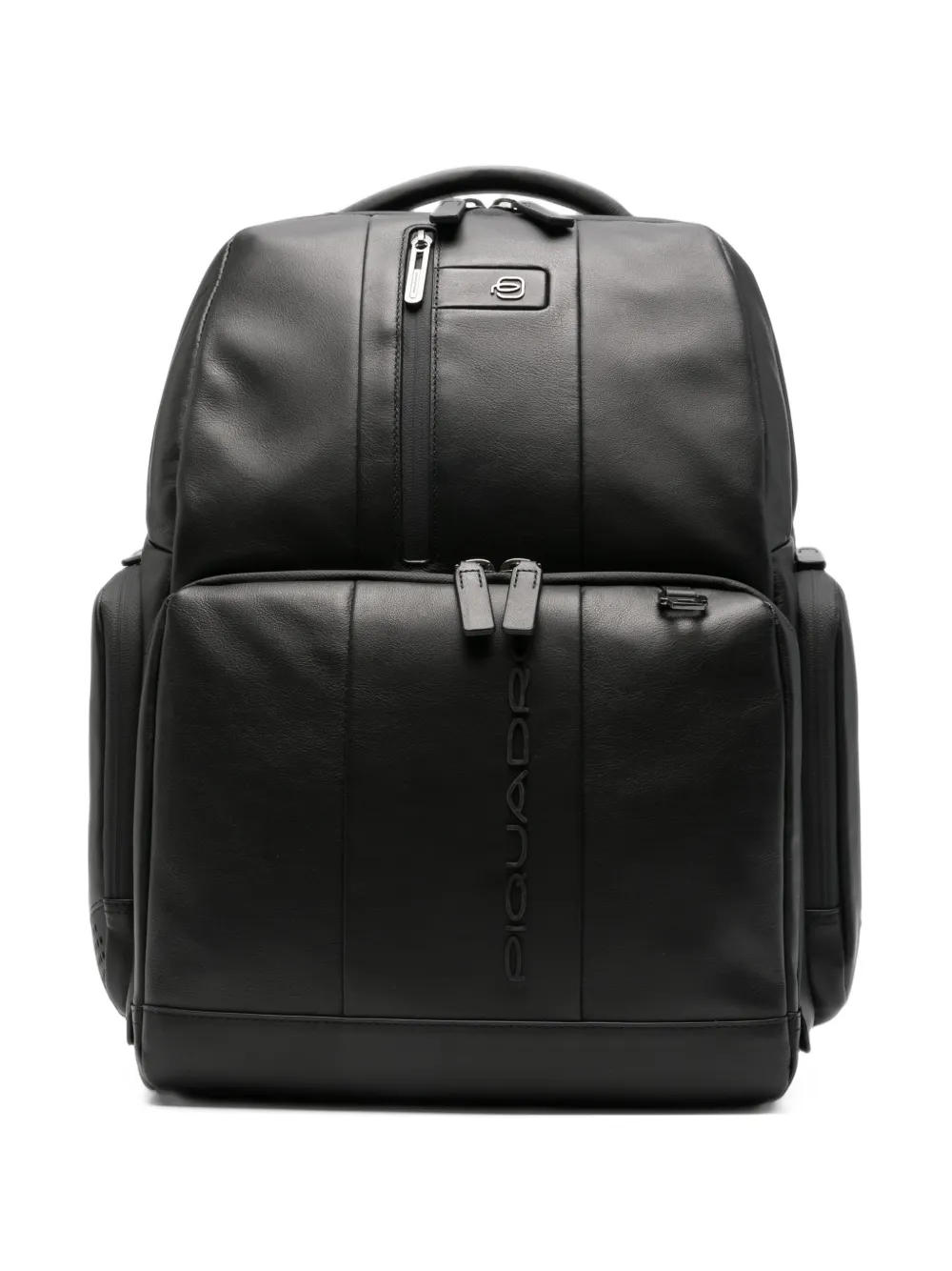 PIQUADRO Urban logo-embossed leather backpack - Schwarz
