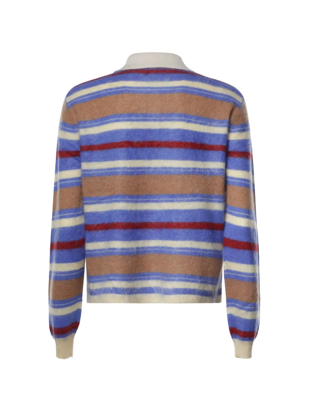 Guest In Residence striped polo-collar sweater Blauw