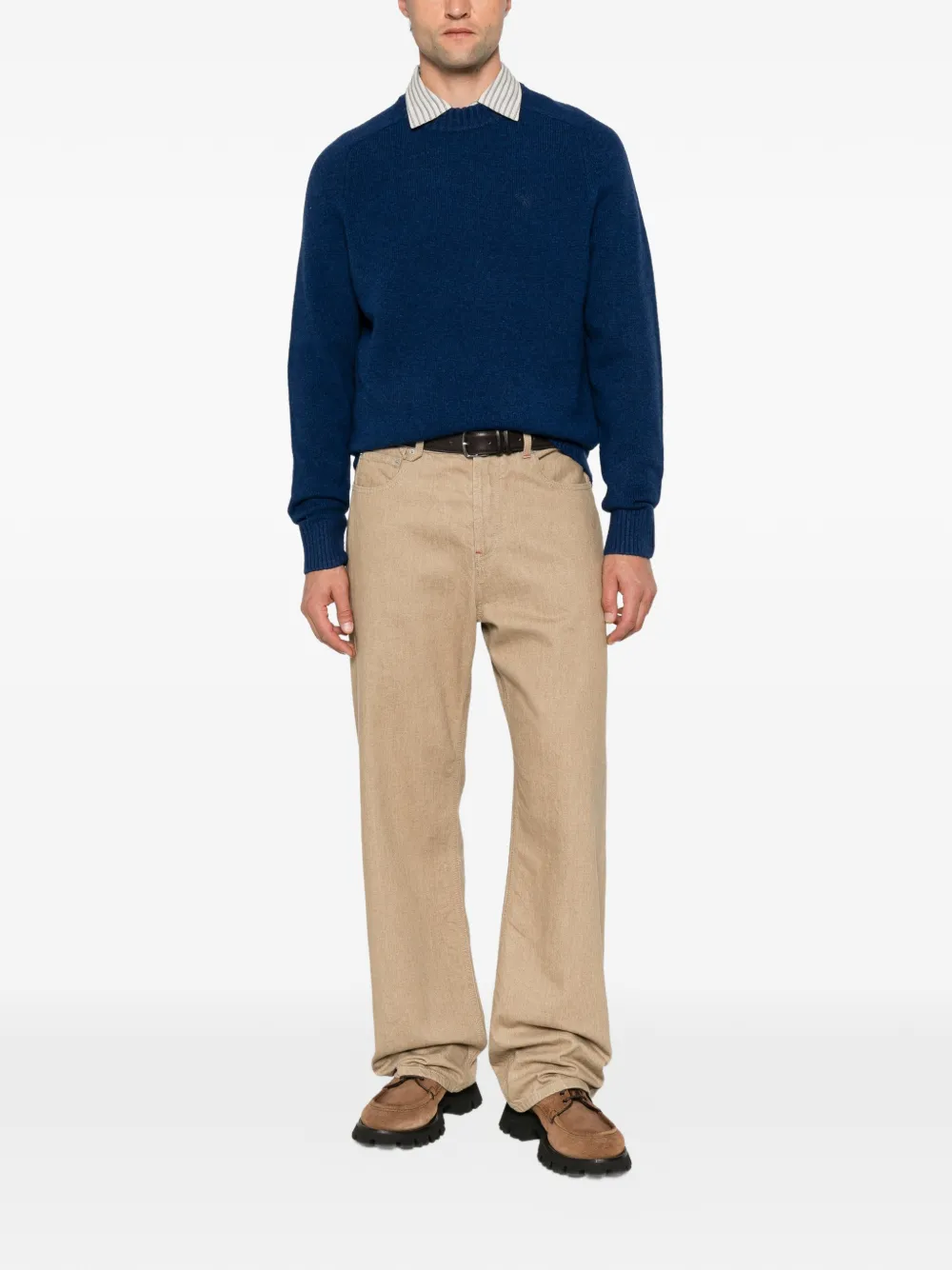 Barbour Trui met raglan mouwen en geborduurd logo Blauw