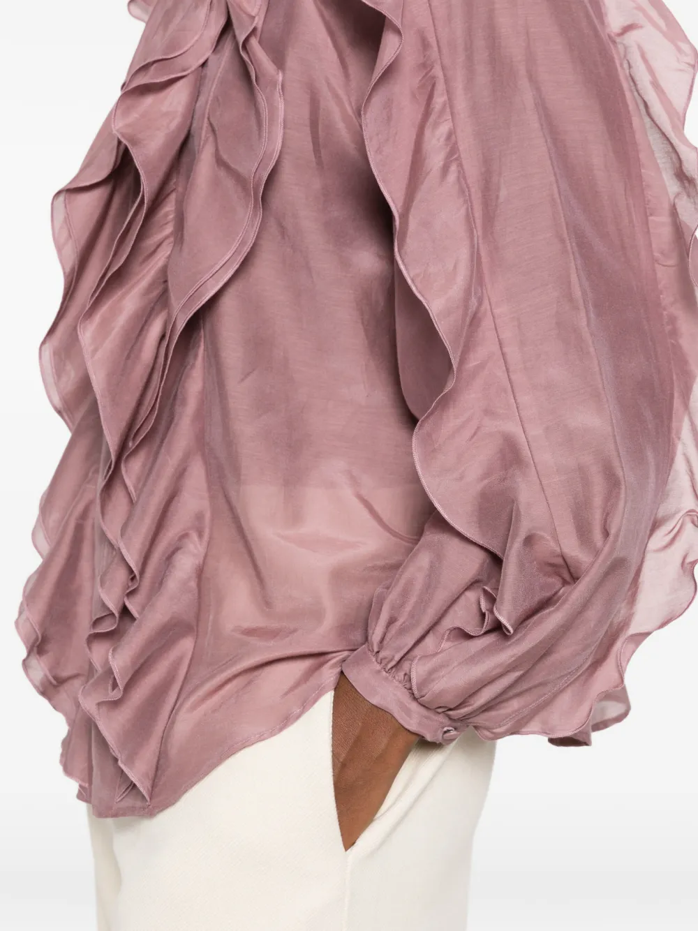 I BLUES Blouse met ruches Roze