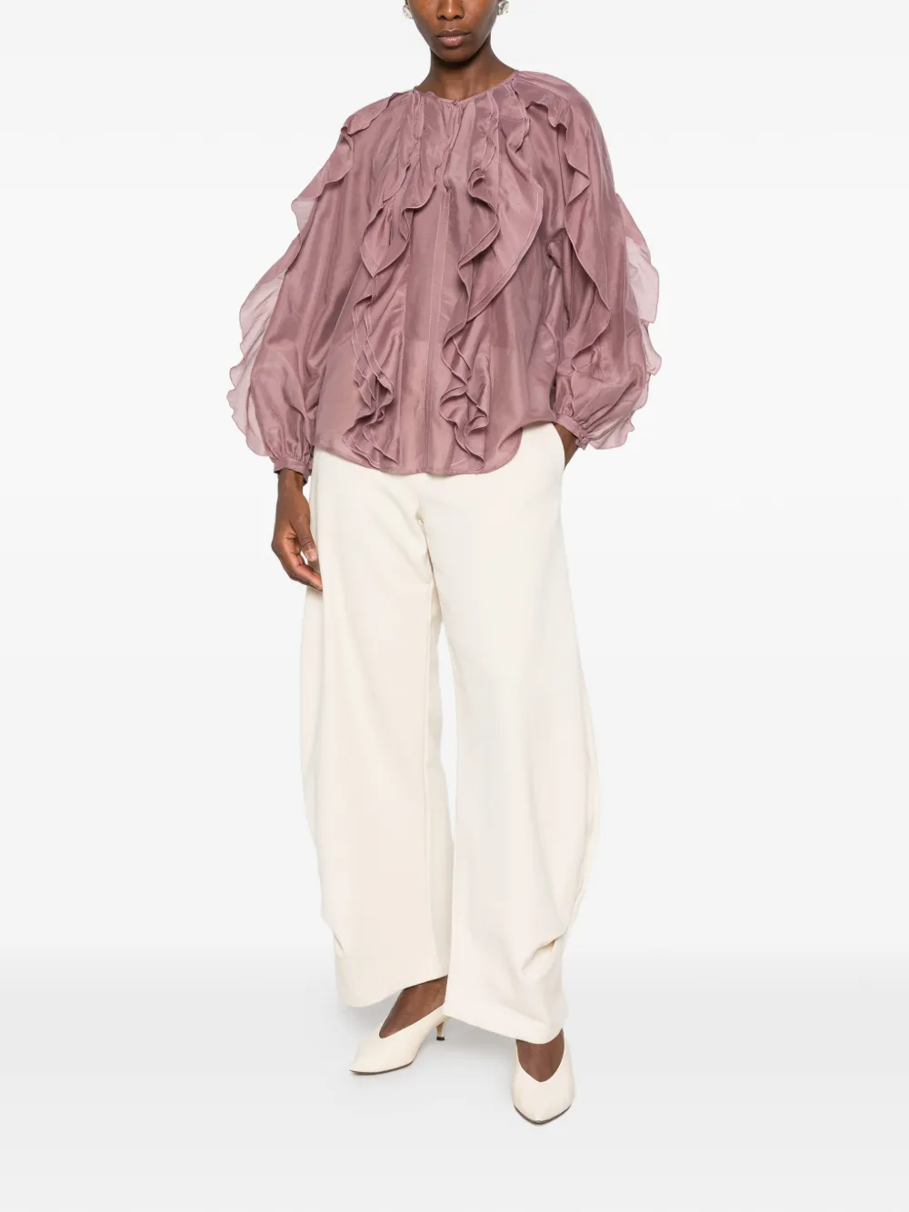 I BLUES Blouse met ruches Roze
