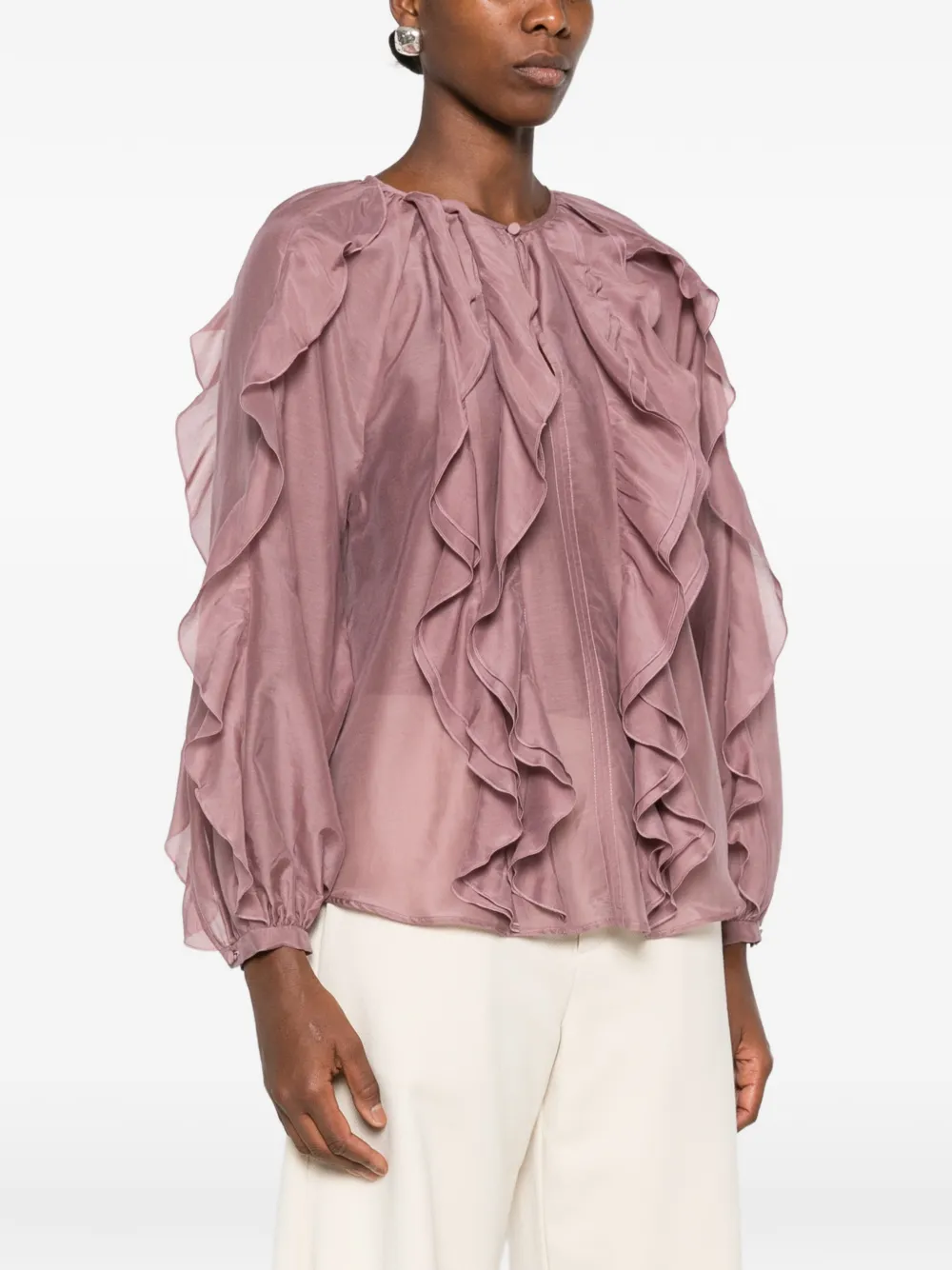 I BLUES Blouse met ruches Roze