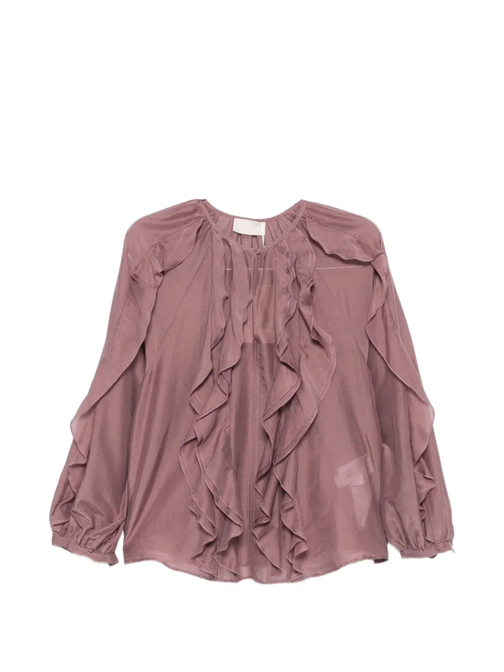 I BLUES ruffled long-sleeves blouse - Rosa