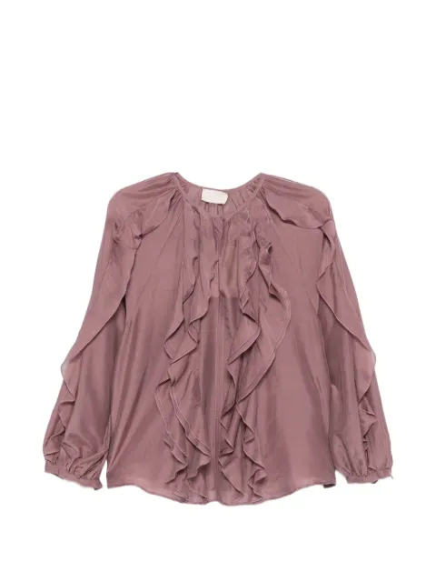I BLUES ruffled long-sleeves blouse